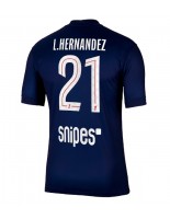 Moške Nogometnih dresov Paris Saint-Germain Lucas Hernandez #21 Domači 2025-26 Kratki rokavi Moške Nogometnih dresov Paris Saint-Germain Lucas Hernandez #21 Domači 2025-26 Kratki rokavi